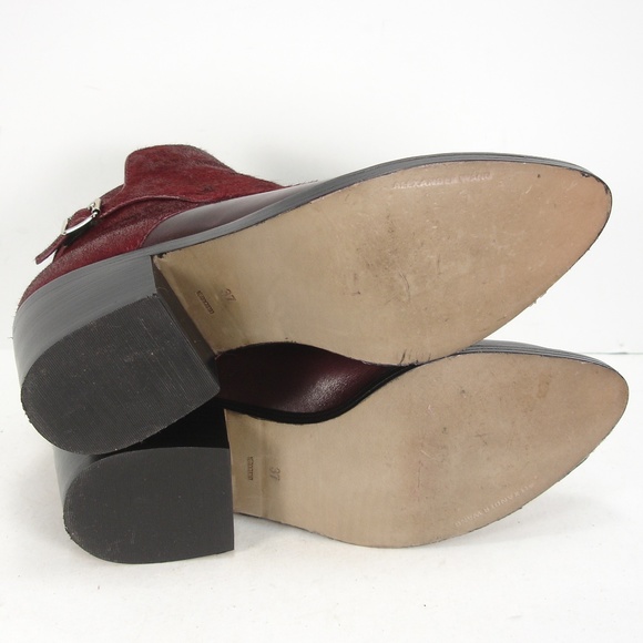 ALEXANDER WANG CARA CALF HAIR LEATHER BOOTIES 37 - Picture 7 of 8